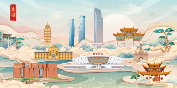 地標(biāo)插畫