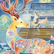南京中山陵国潮麋鹿