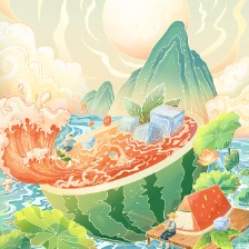 大暑国朝插画