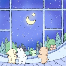 共賞月夜美景