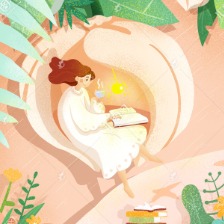 图书馆读书日惬意阅读