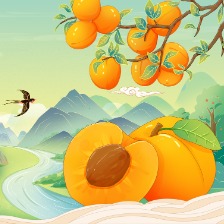 水果坚果插画