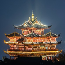 杭州城隍閣夜景
