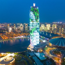 郑州千玺广场CBD夜景航拍