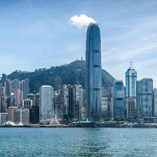 中国香港维多利亚港全景