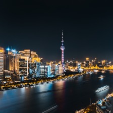 上海外滩璀璨夜景俯瞰