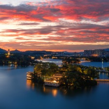 惠州西湖晚霞