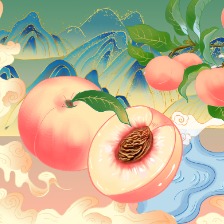 桃子插畫
