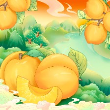 桃子插画