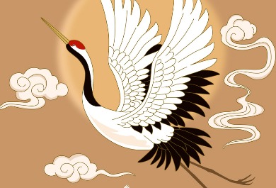 鹤插画